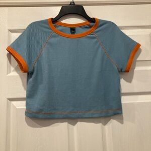 Wild Fable Blue and Orange Short Sleeve Tee
